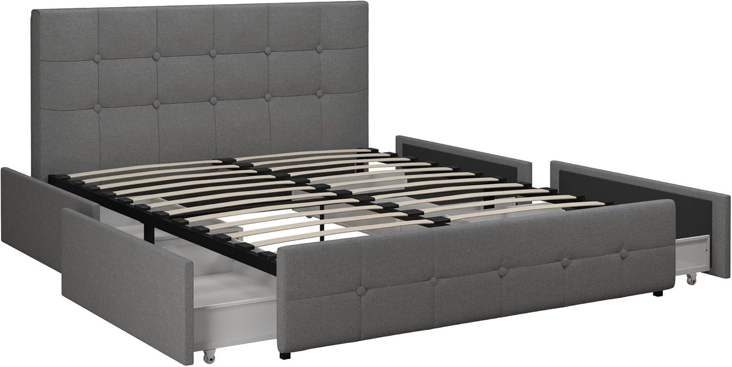 Rosalie Upholstered Bed with Storage - Room & Joy