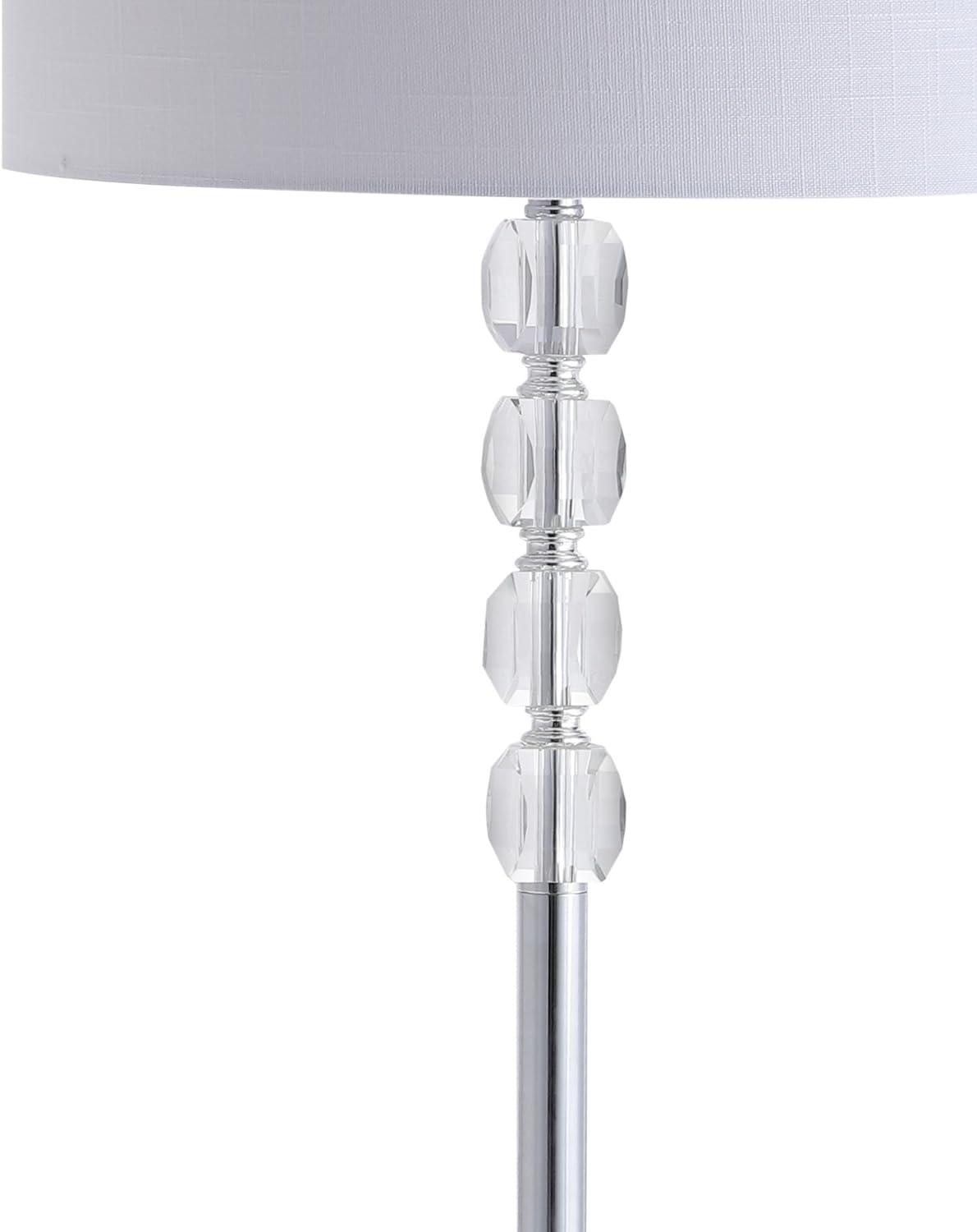 Aubrey 59.5" Crystal / Metal LED Floor Lamp, Clear/Chrome