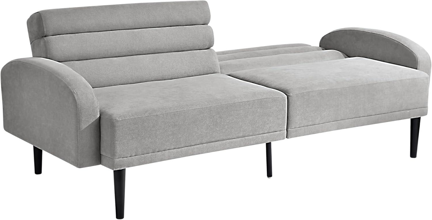 Serta Boswell Scandinavian Convertible Sofa, Light Gray Fabric