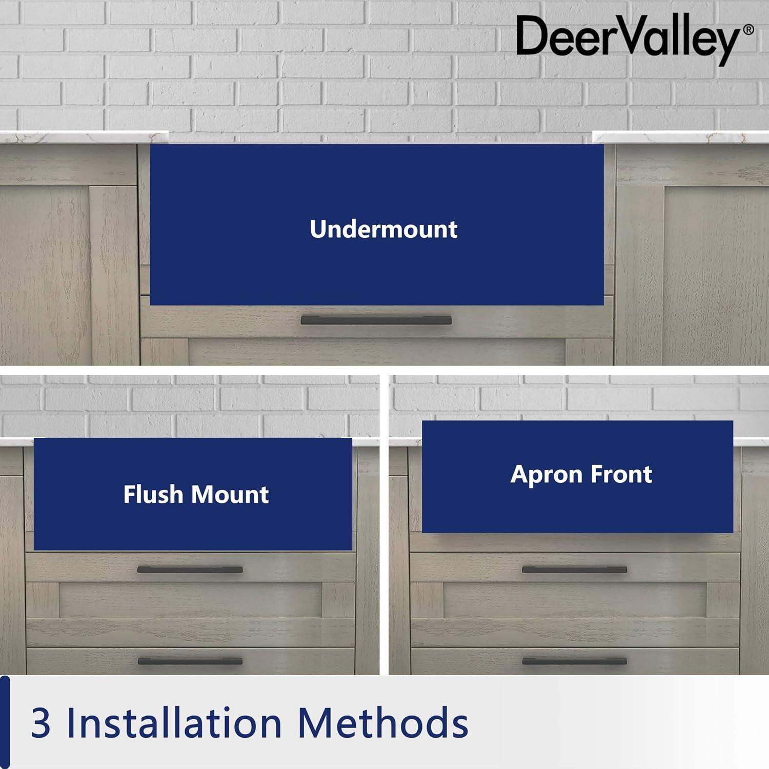 33"L x 20"W Farmhouse Kitchen Sink Deep Single Bowl Fireclay Workstation Sink with Cutting Board and Dish Drying Rack