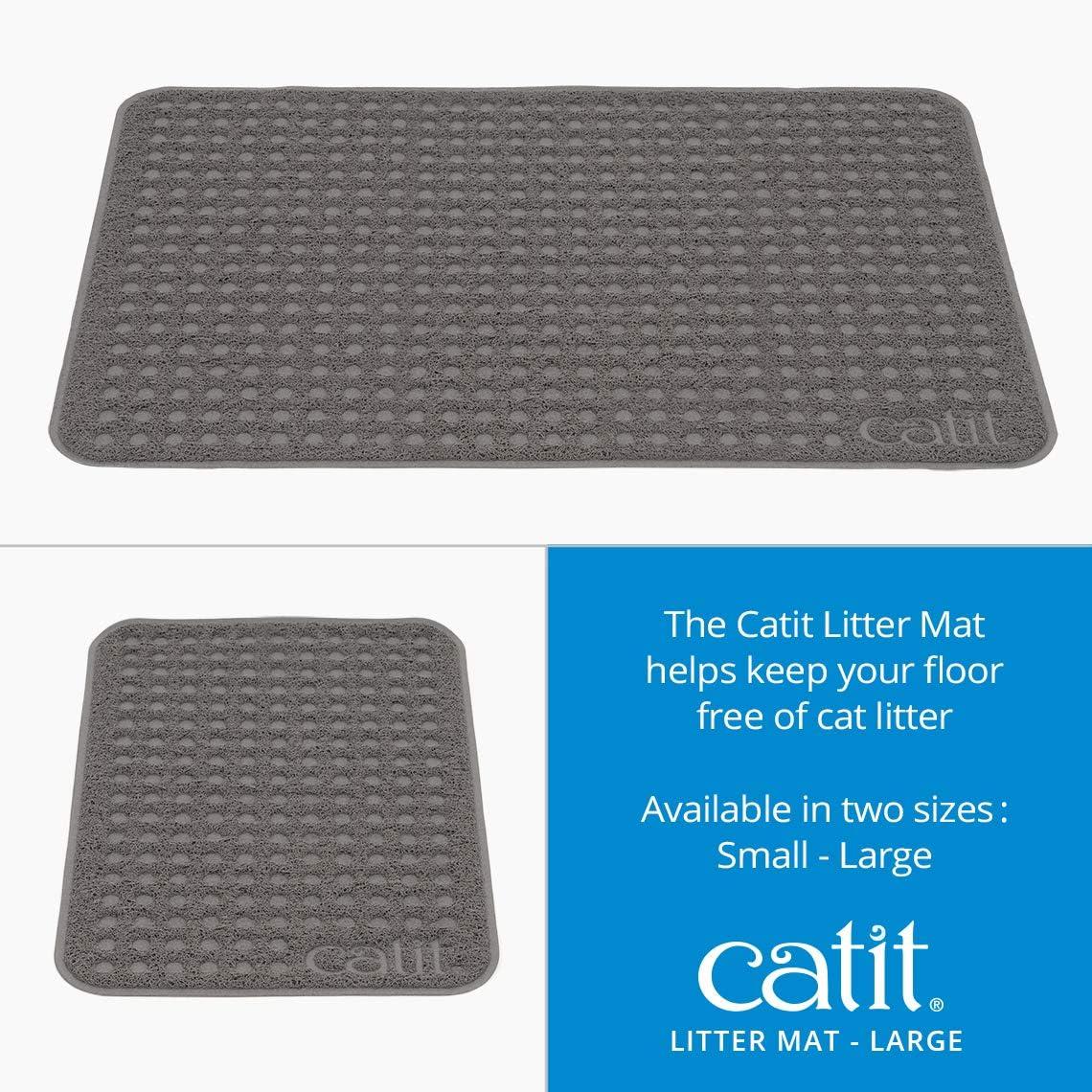 Catit Cat Litter Mat, Rectangle, Large, Grey, 44366 Grey Large