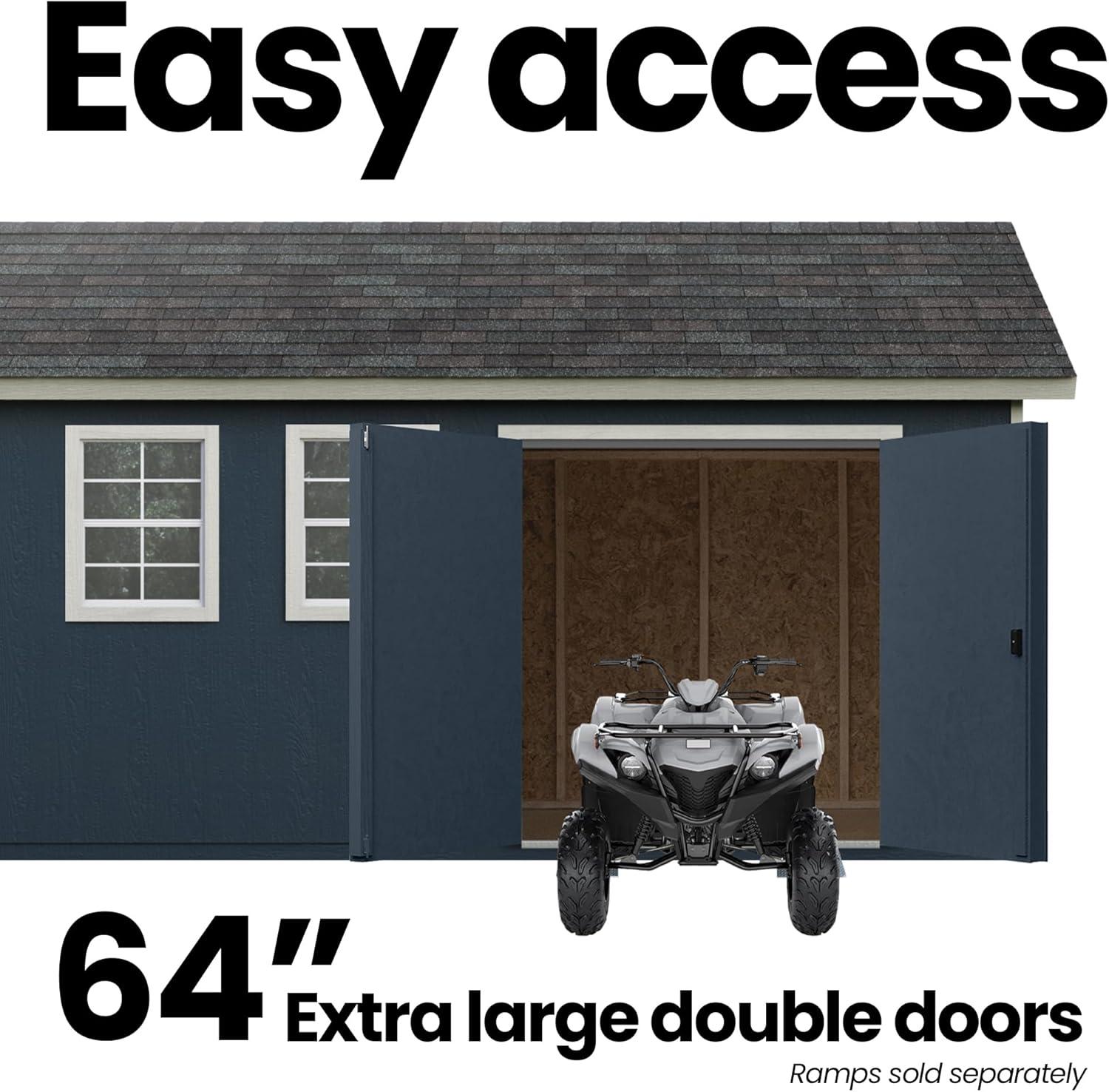 Handy Home Scarsdale 10 ft. W x 16 ft. D Wood Storage Shed With Floor