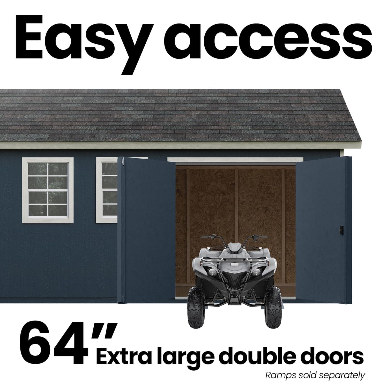 Handy Home Scarsdale 10 ft. W x 16 ft. D Wood Storage Shed With Floor