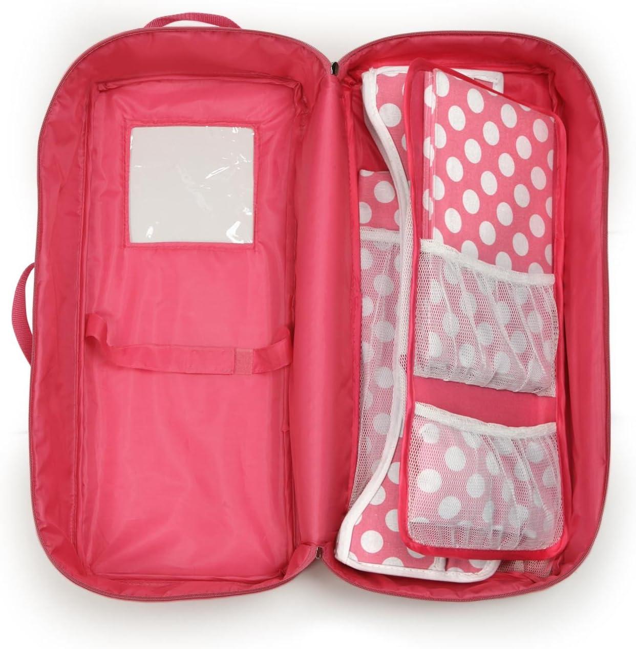 Badger Basket Doll Travel Case with Bed & Bedding