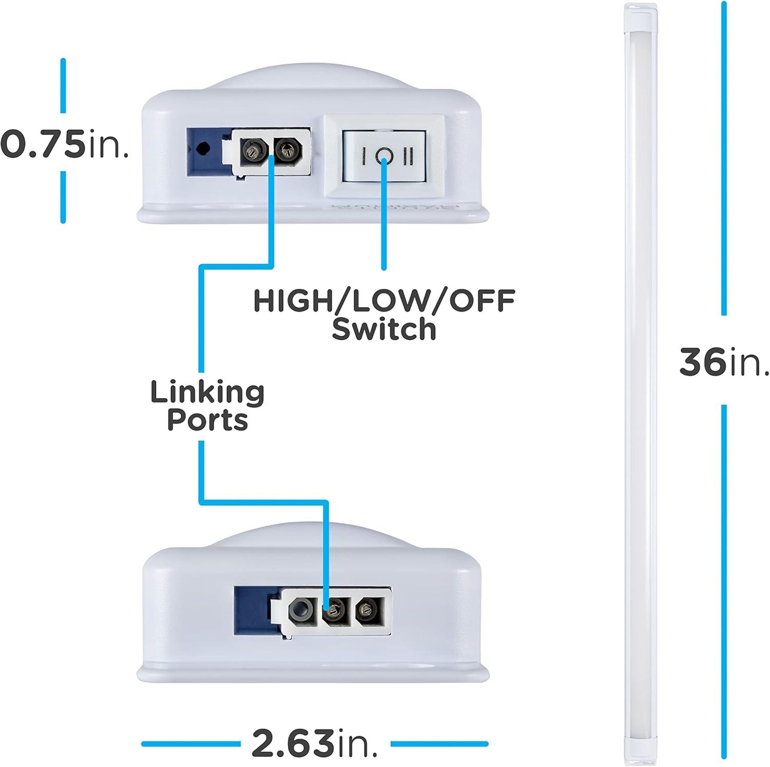 Enbrighten 36-inch White LED Under Cabinet Light Fixture