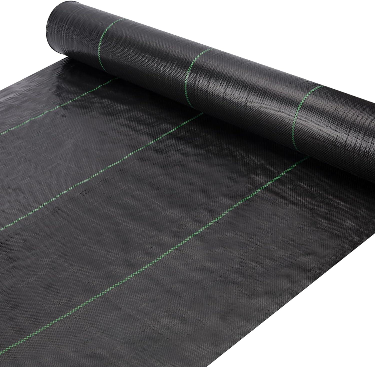 4ft x 100ft Black Heavy Duty Weed Barrier Landscape Fabric