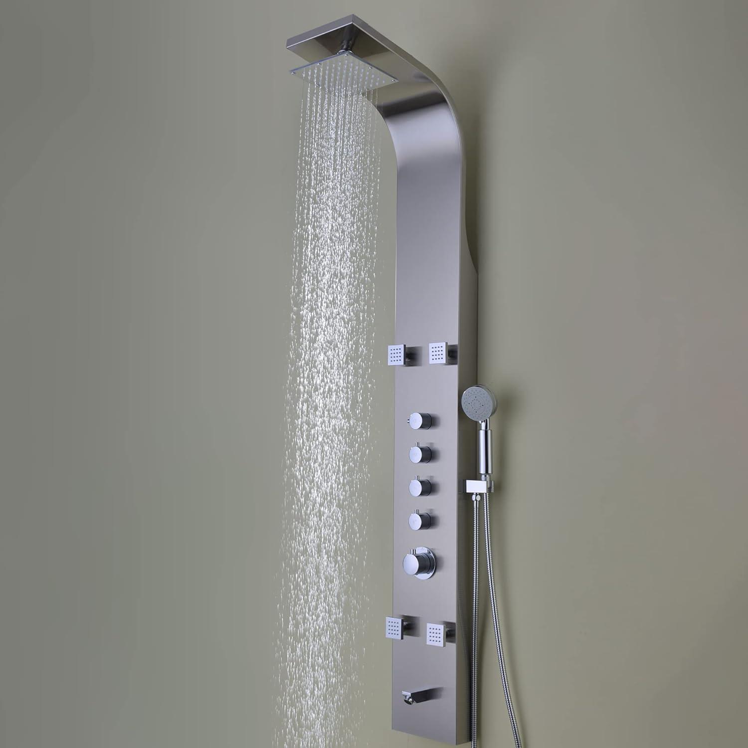 Echo 63'' Shower Panel with Adjustable Shower Head