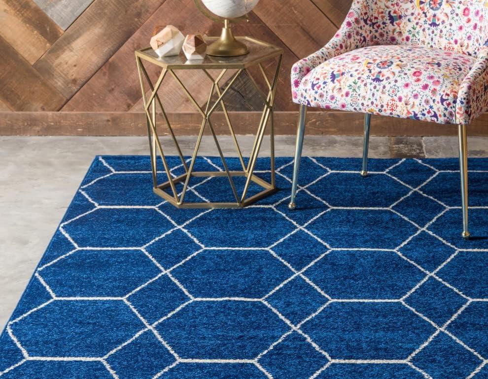 Unique Loom Trellis Frieze Geometric Trellis Indoor Woven Area Rug