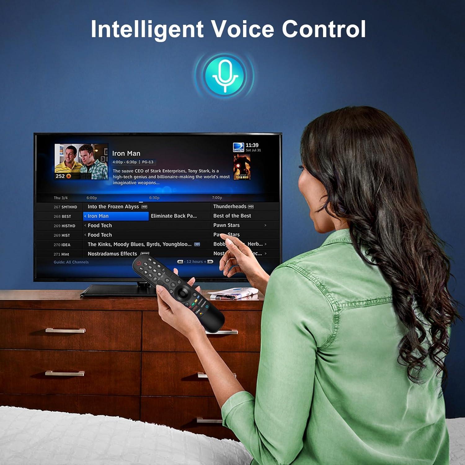 Black Voice Remote Control for LG Smart TV with Pointer and Voice Function