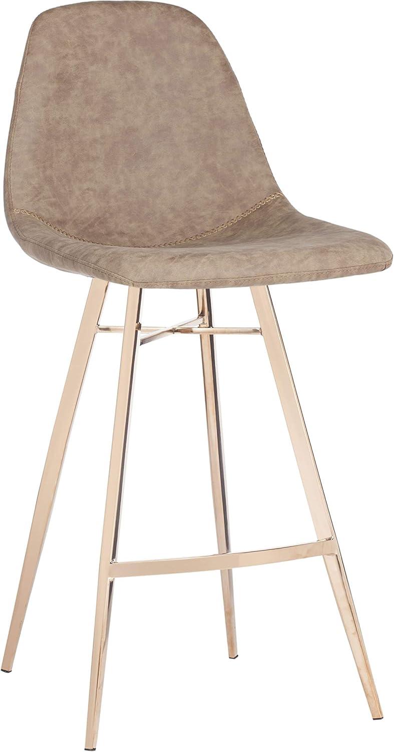 Mathison Counter Stool - FOX3012 - Brown/Copper - Safavieh Couture