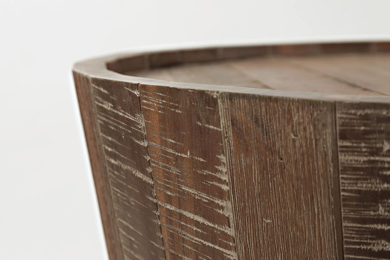 Jofran Conundrum Modern Distressed Solid Acacia End Table