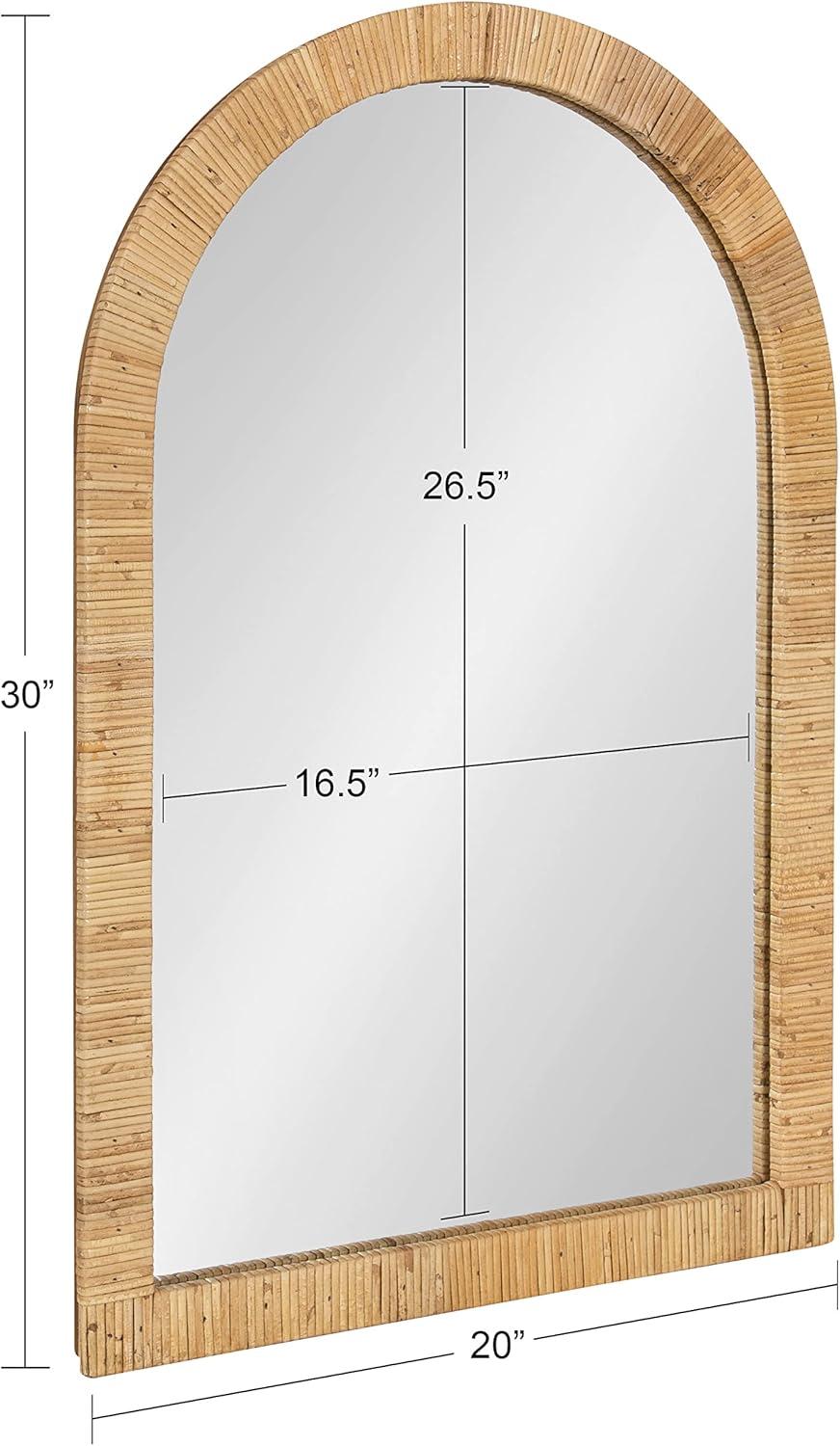 Kate and Laurel Rahfy Arch Framed Wall Mirror, 20x30, Natural