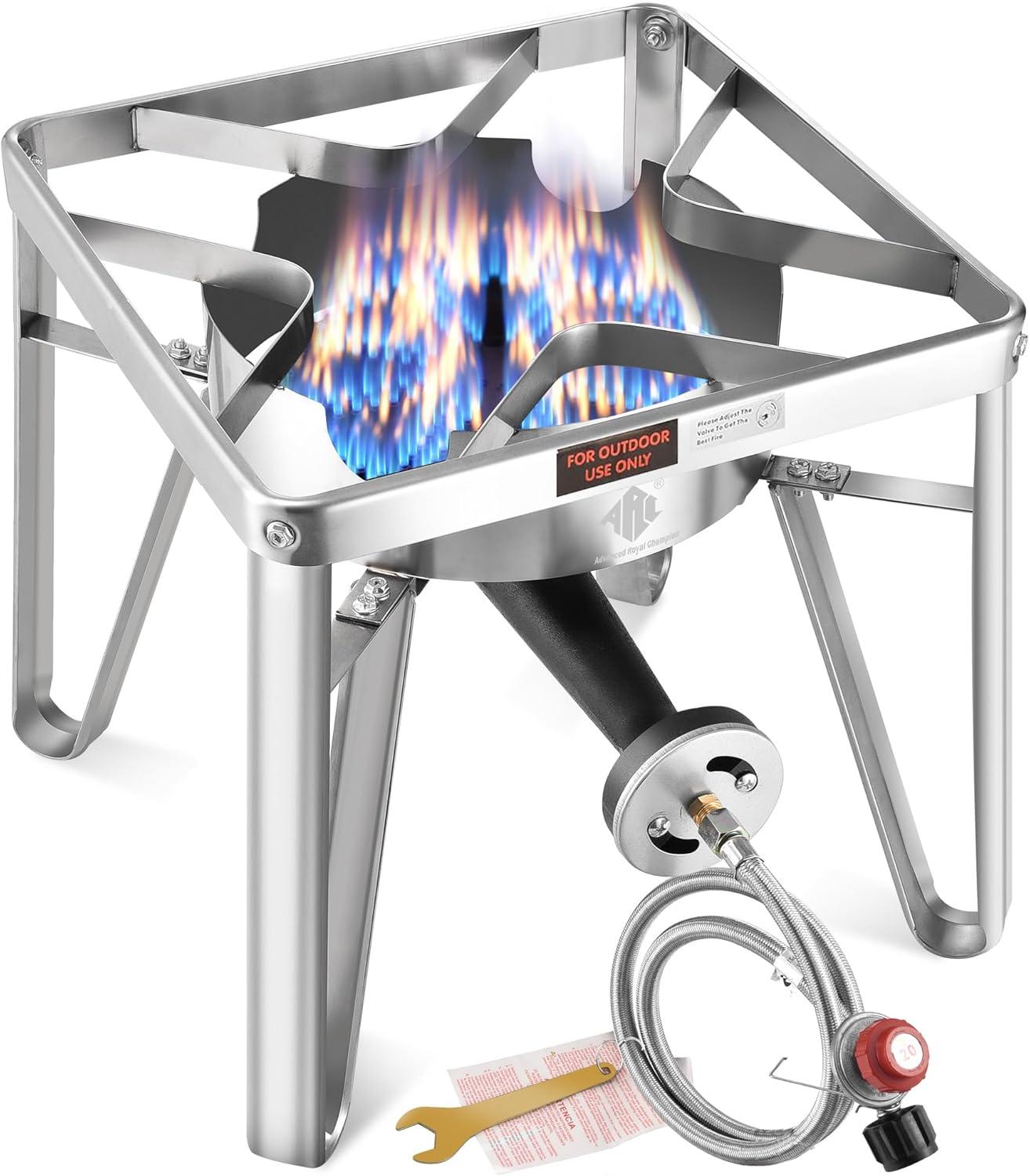 Stainless Steel High-Pressure Single Burner Outdoor Propane Stove