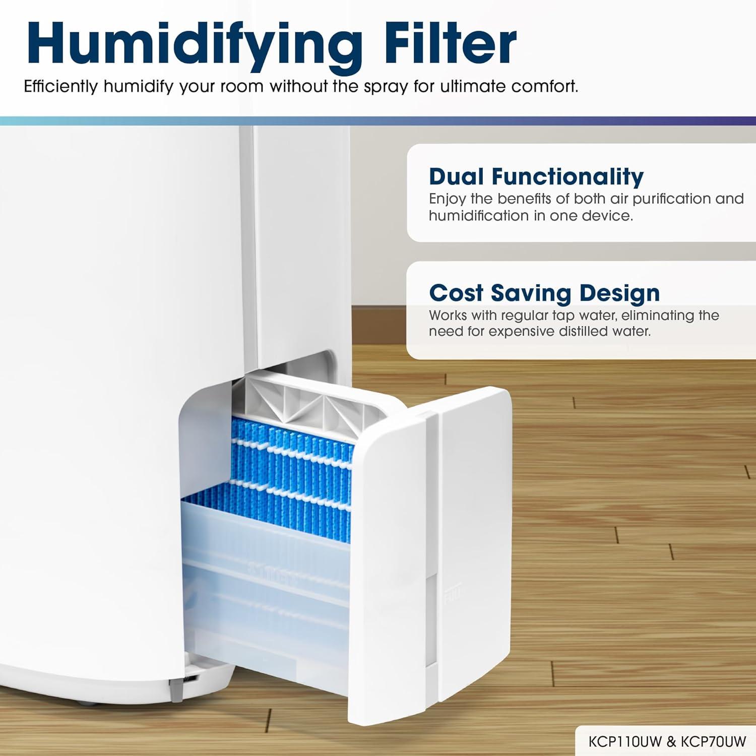 Sharp White Smart Air Purifier and Humidifier with HEPA Filter