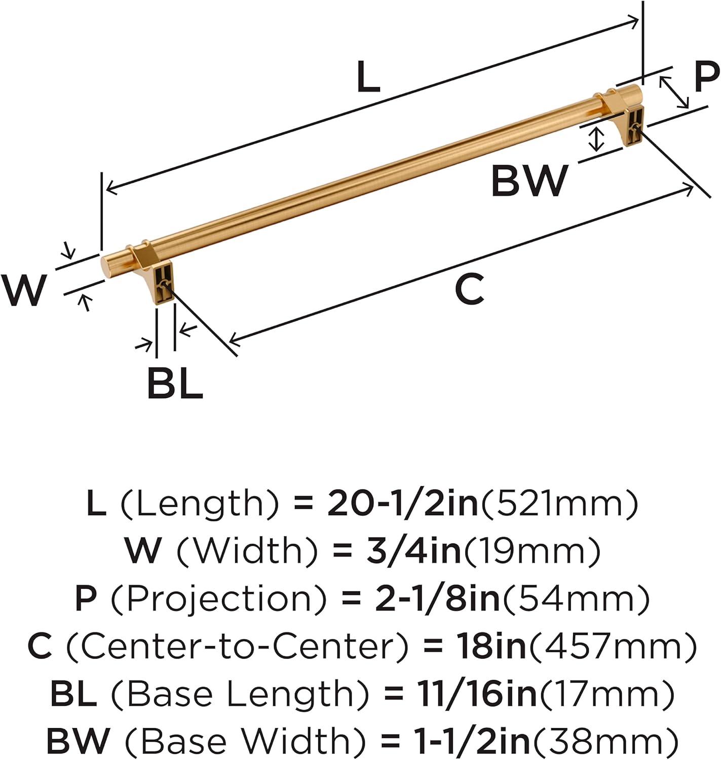 Amerock Davenport 18 inch (457mm) Center-to-Center