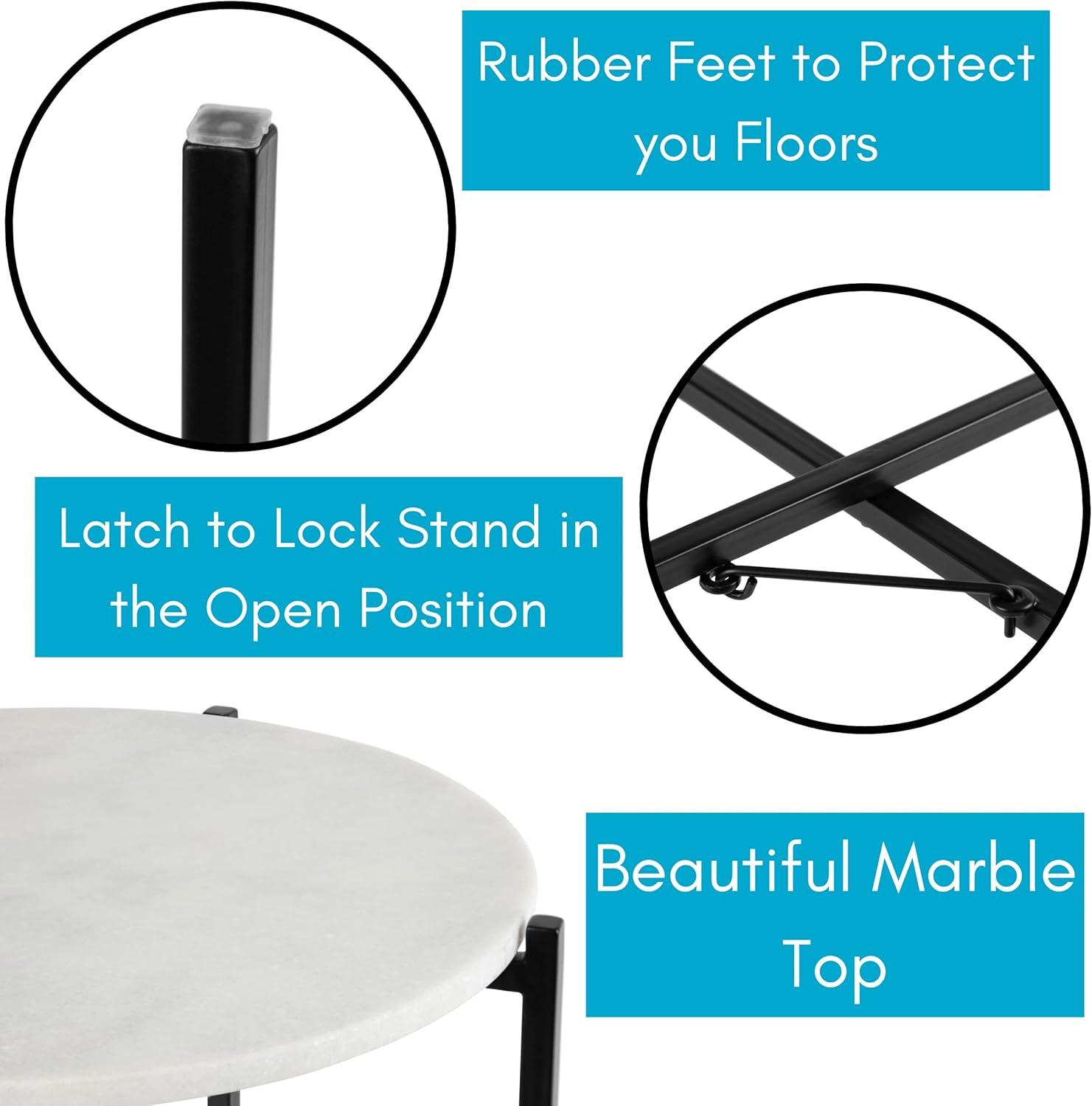 BirdRock Home Marble Tray Top End Table