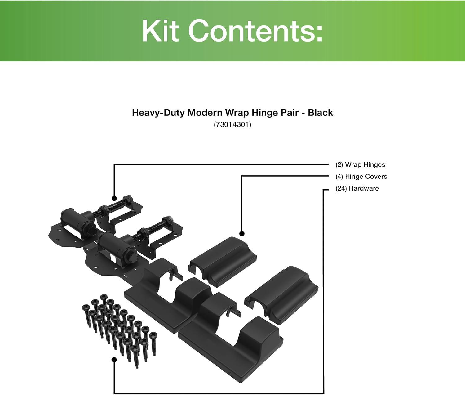 Heavy Duty Modern Wrap Hinge