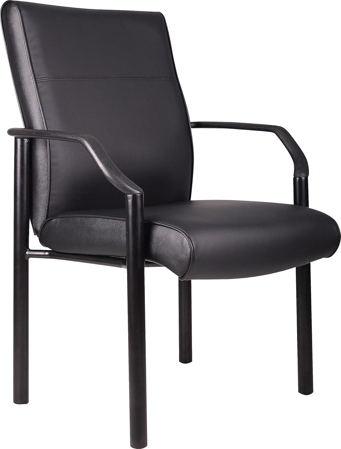 Boss Office Products B689 Black Guest Reception Waiting Room Chair, Black