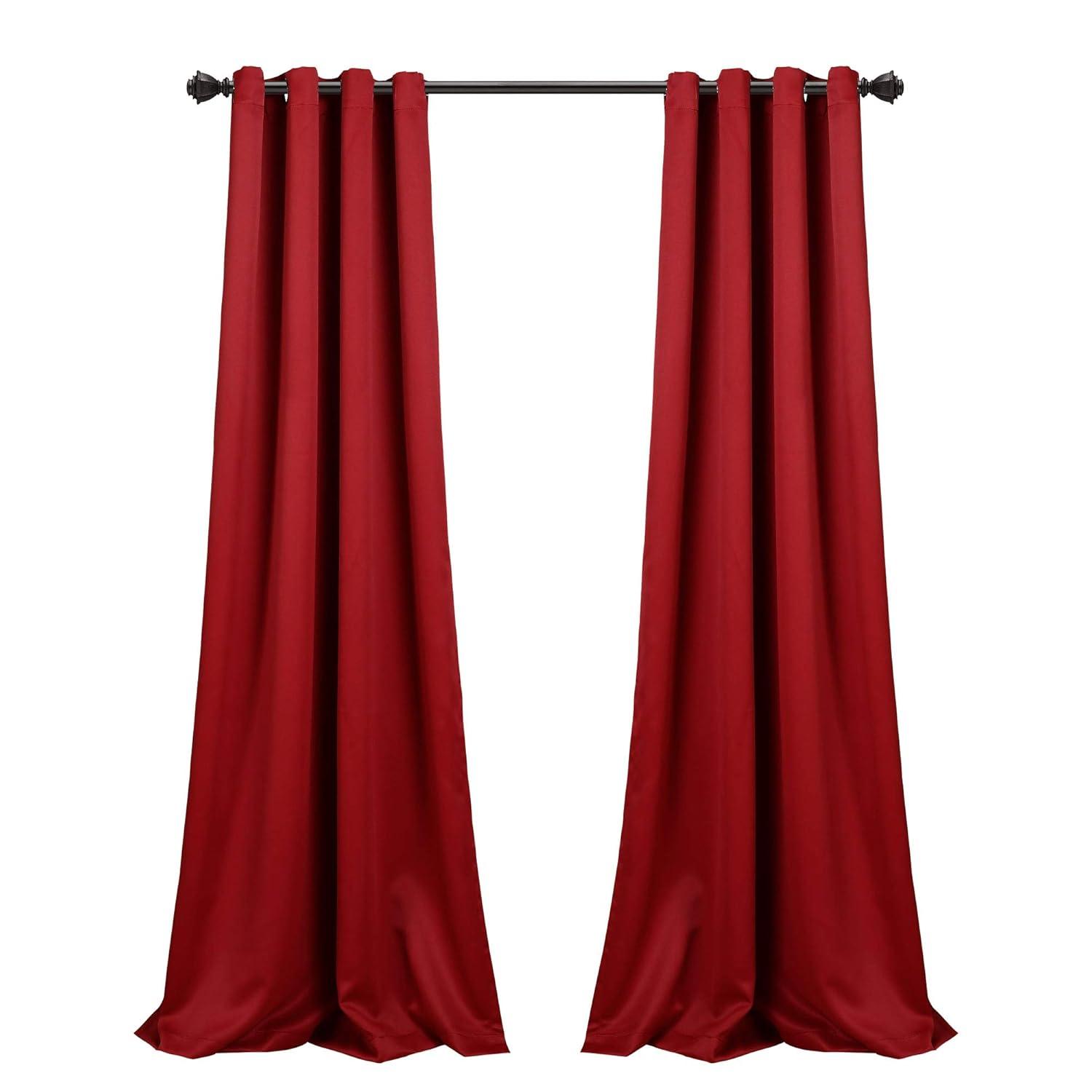 Lush Decor Solid Color Grommet Single Curtain Panel