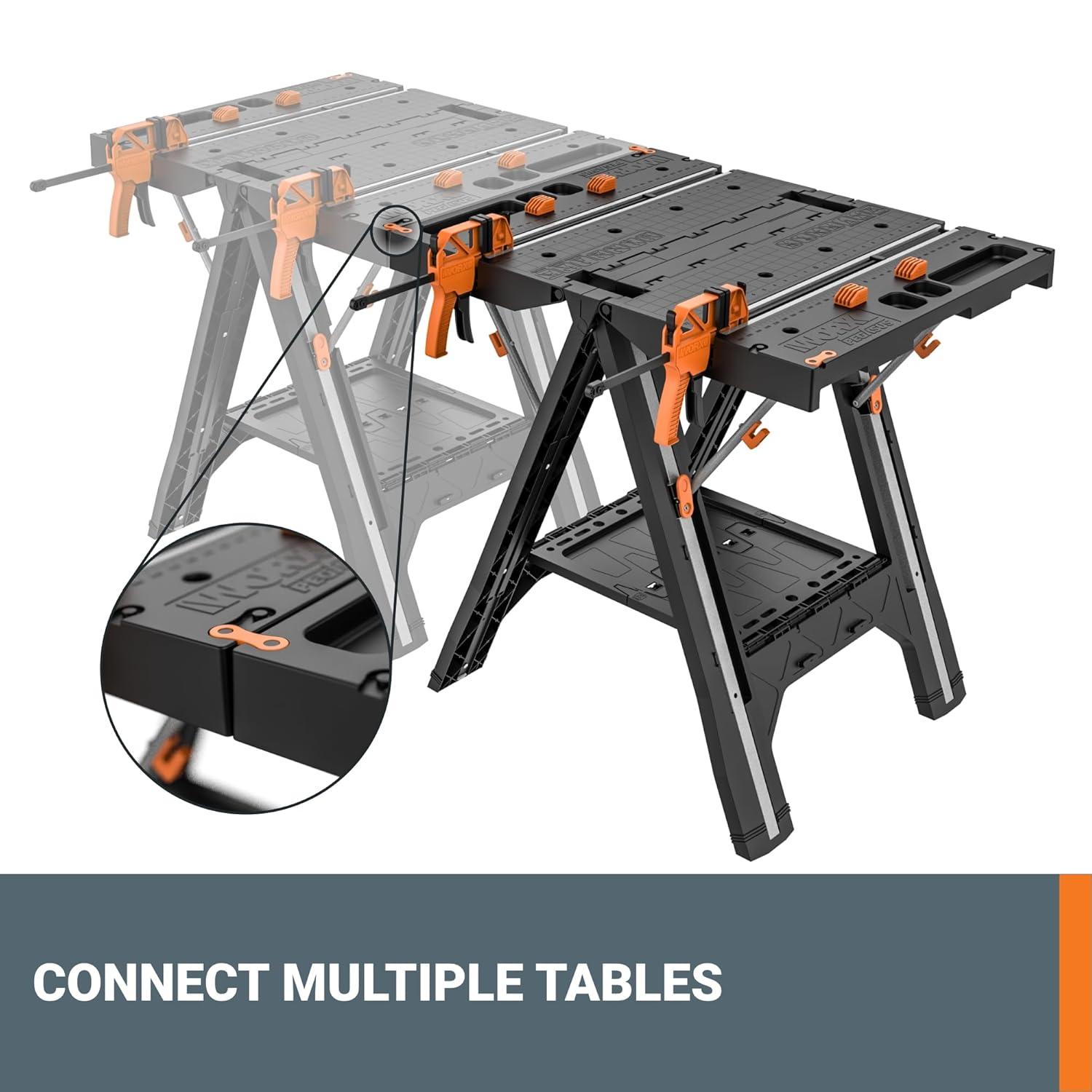 Worx WX051 Pegasus with (2) quick clamps and (4) clamp dogs
