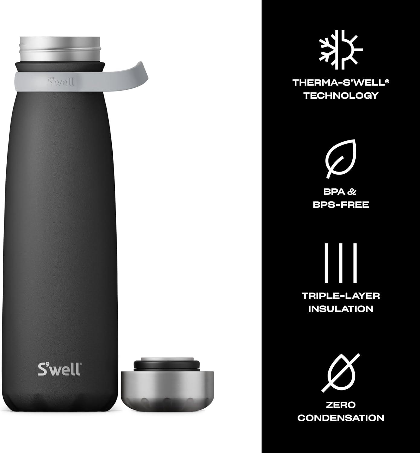 S'well Stone Stainless Steel Traveler - 40 Fl Oz - Triple-Layered Vacuum-Insulated Containers