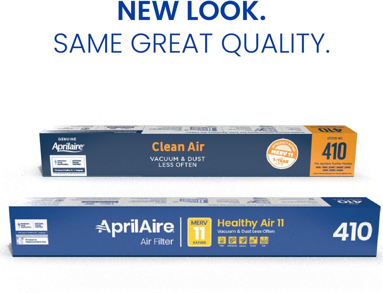 410 Replacement Filter for AprilAire Whole House Air Purifiers - MERV 11, Clean Air & Dust, 16x25x4 Air Filter (Pack of 1)