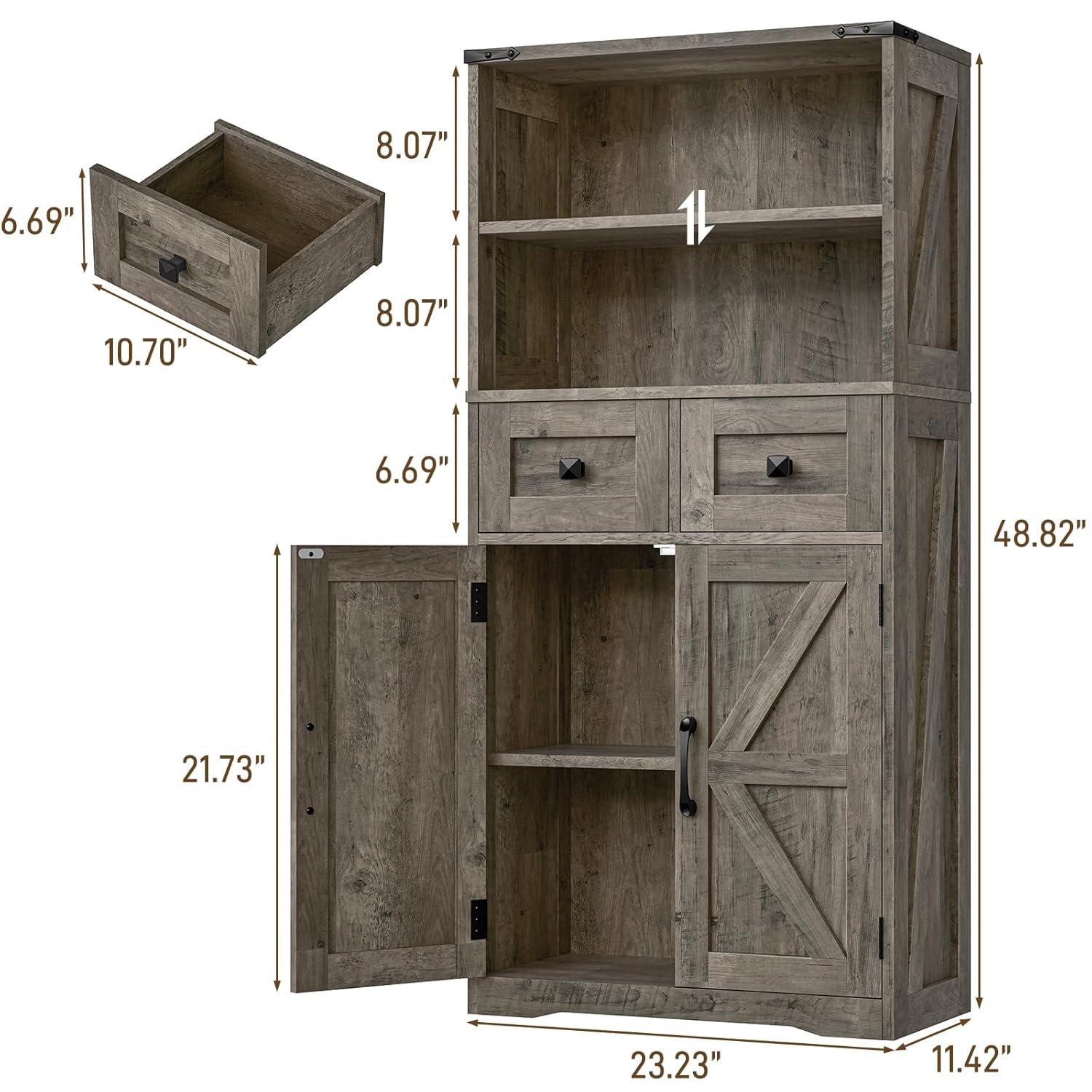 August Grove® Farmhouse Storage Cabinet For Bathroom, Kitchen, Living Room