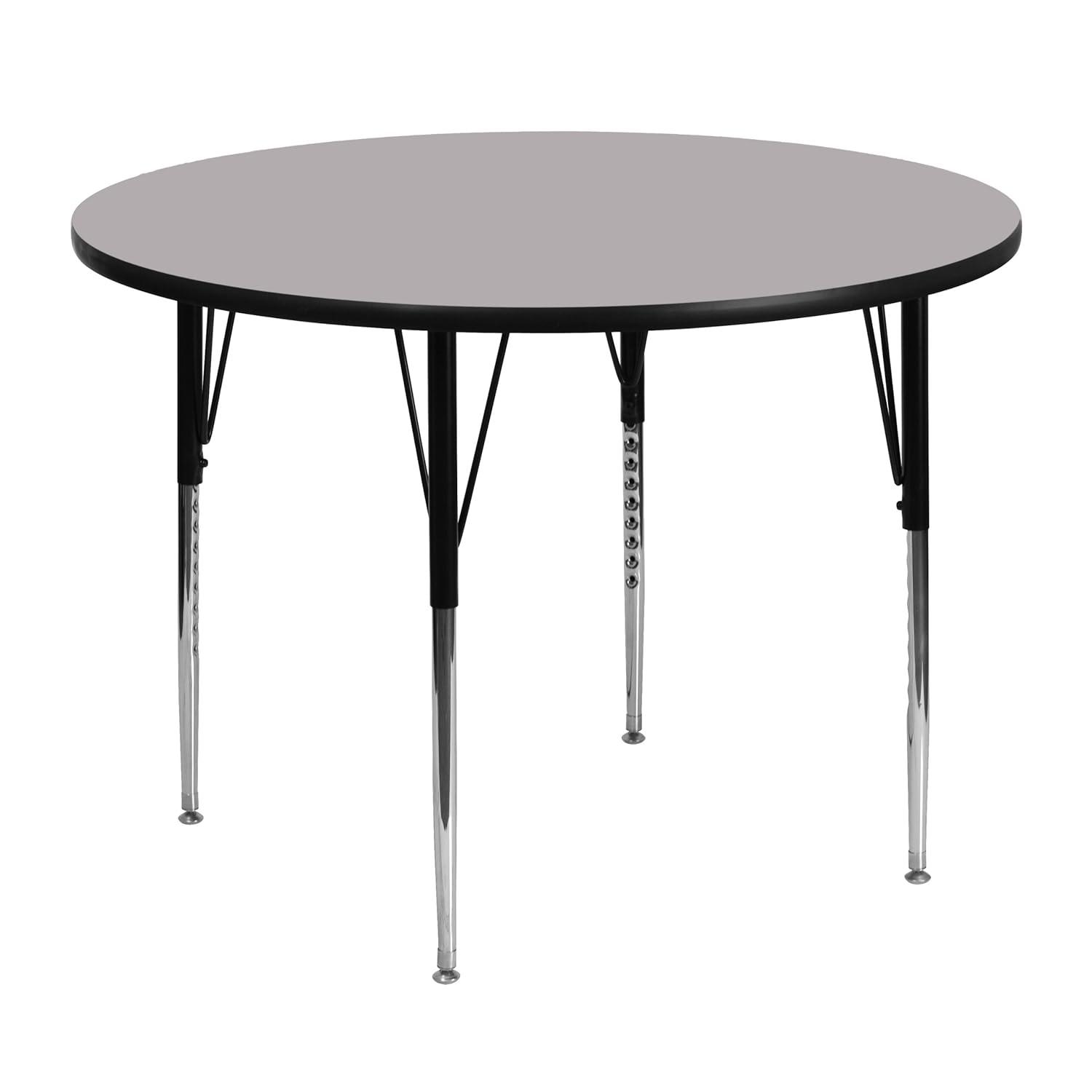 Flash Furniture Goddard 42'' Round Thermal Laminate Activity Table - Adjustable Legs