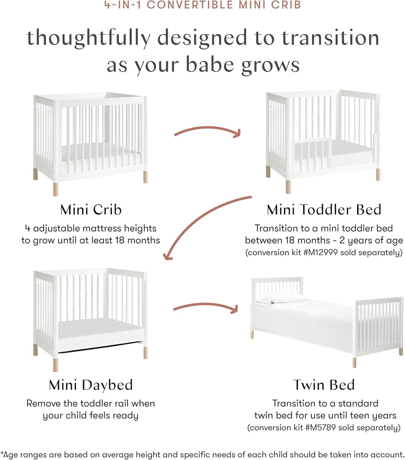 Gelato 4-in-1 Mini Convertible Crib