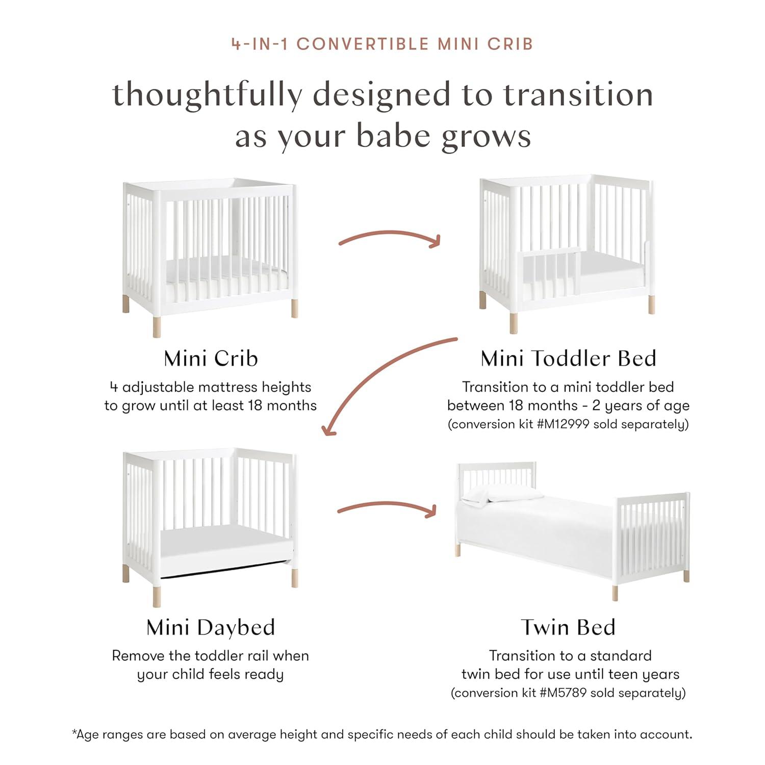 Gelato 4-in-1 Mini Convertible Crib