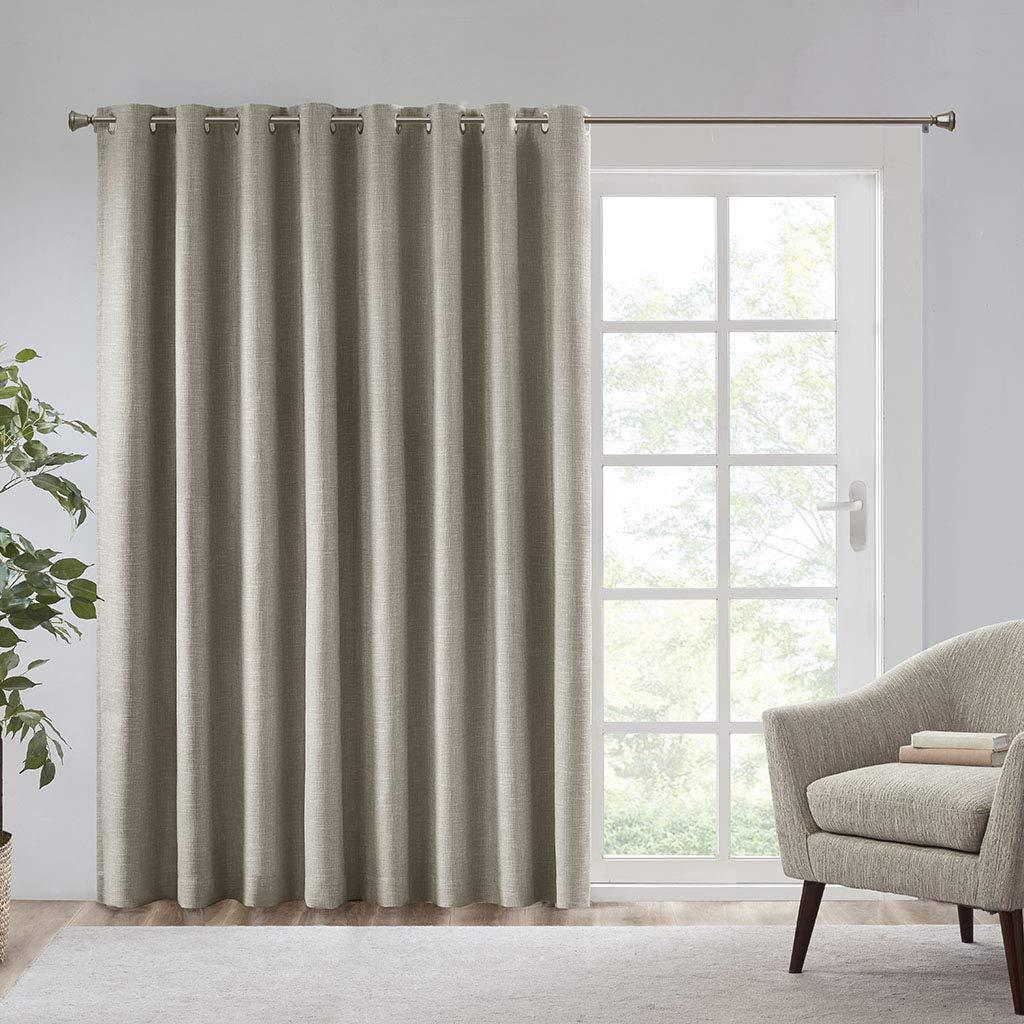 Madison Park Maya Printed Heathered Blackout Grommet Top Single Curtain Panel