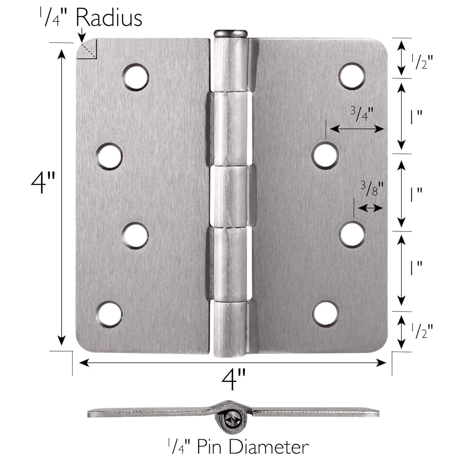 Design House 4" H x 4" W Butt Bearing Door Hinges (Set of 10)