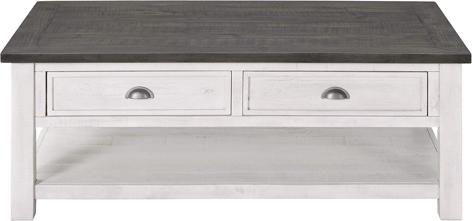 Svensson Home Monterey Solid Wood Coffee Table White with Grey Top