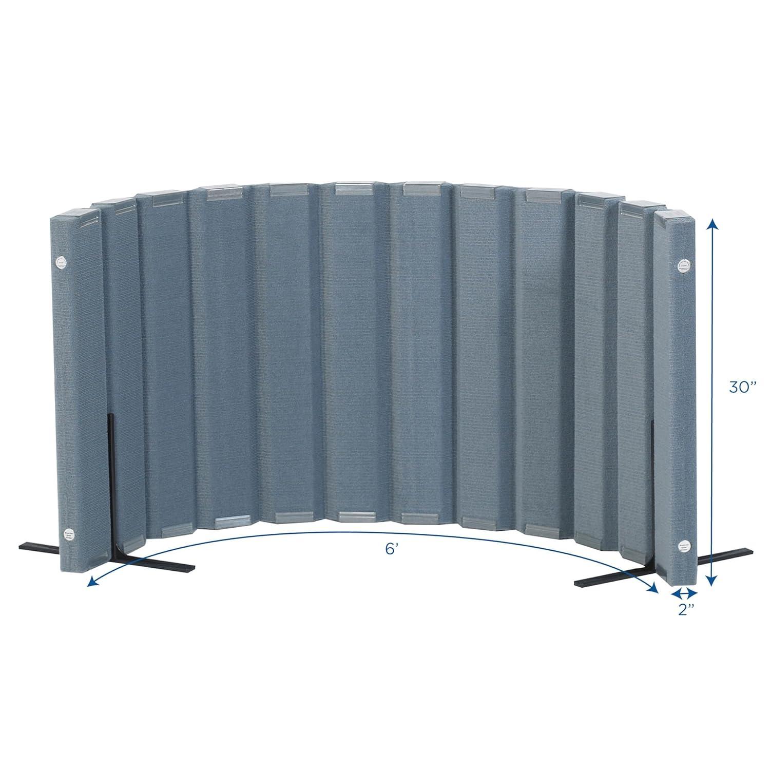 Slate Blue Flexible Soundproof Room Divider with Magnetic Connectors