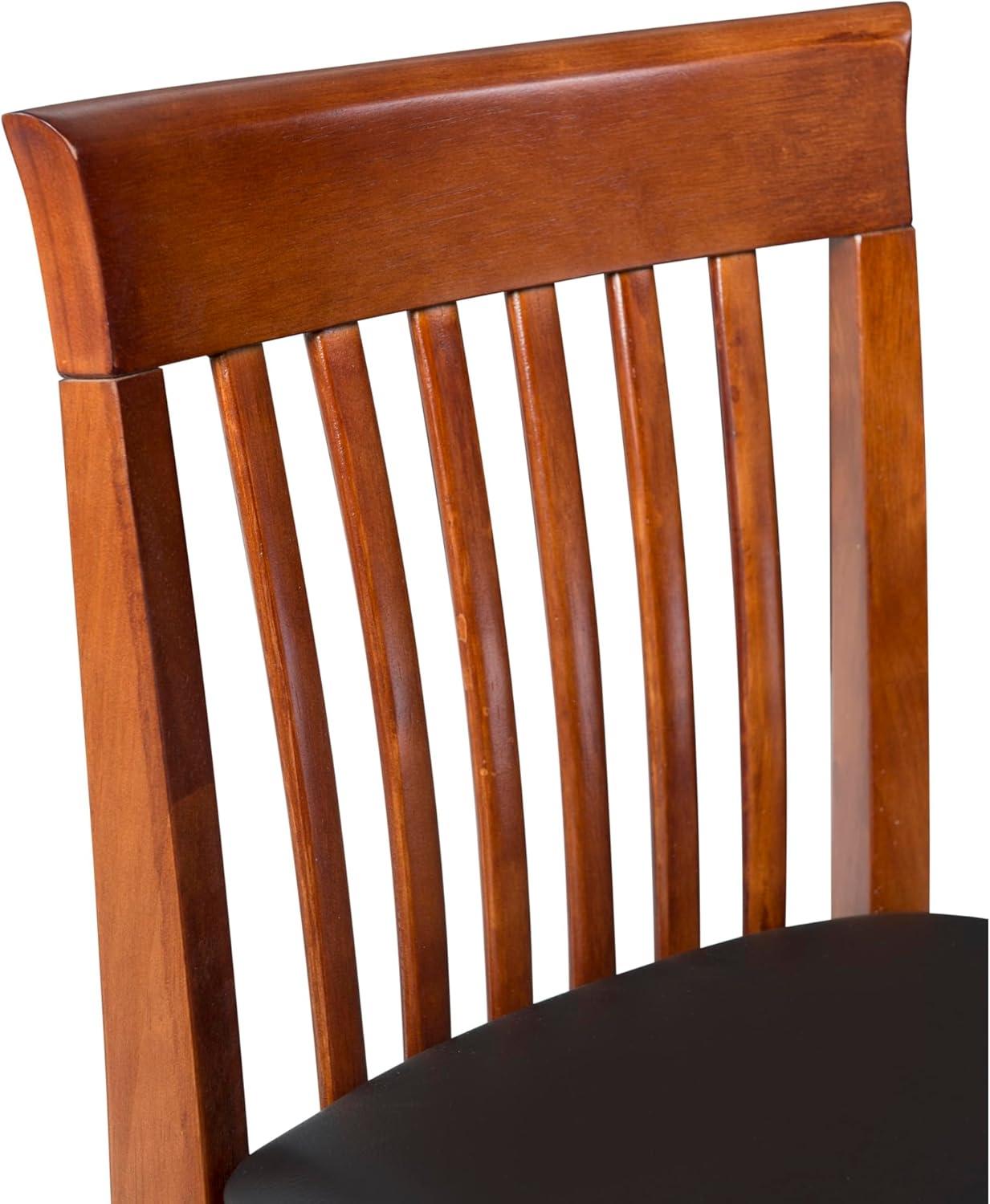 30" Torino Craftsman Padded Seat Barstool Hardwood/Dark Cherry - Linon: Rubberwood, 31" High