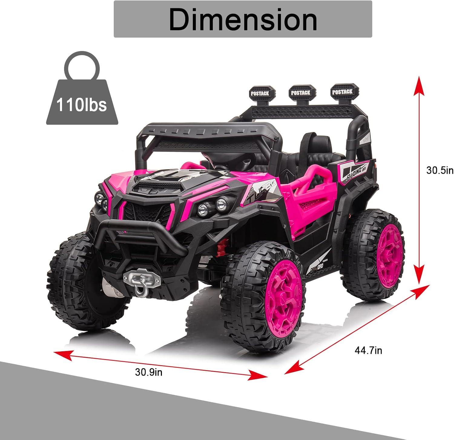 Anrli 24V 4WD Kids Electric UTV w/ Remote Control, Large Seat & 3 Speeds (Ages 3-8)