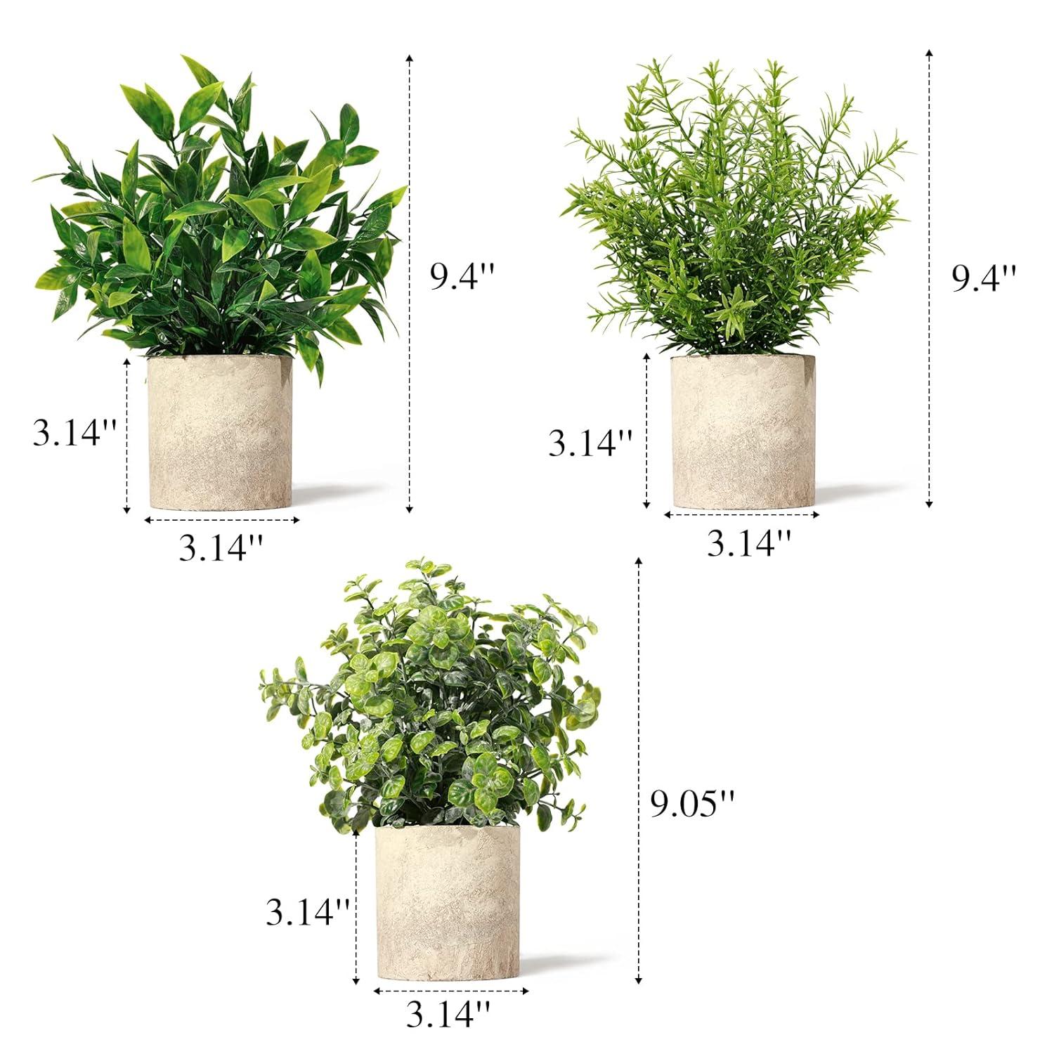 Artificial Plants 3 Pack Mini Fake Hanging with Macrame Plant Hangers Decorative Faux Greenery Decor for Shelves Wall Kitchen Farmhouse Bathroom Home Office