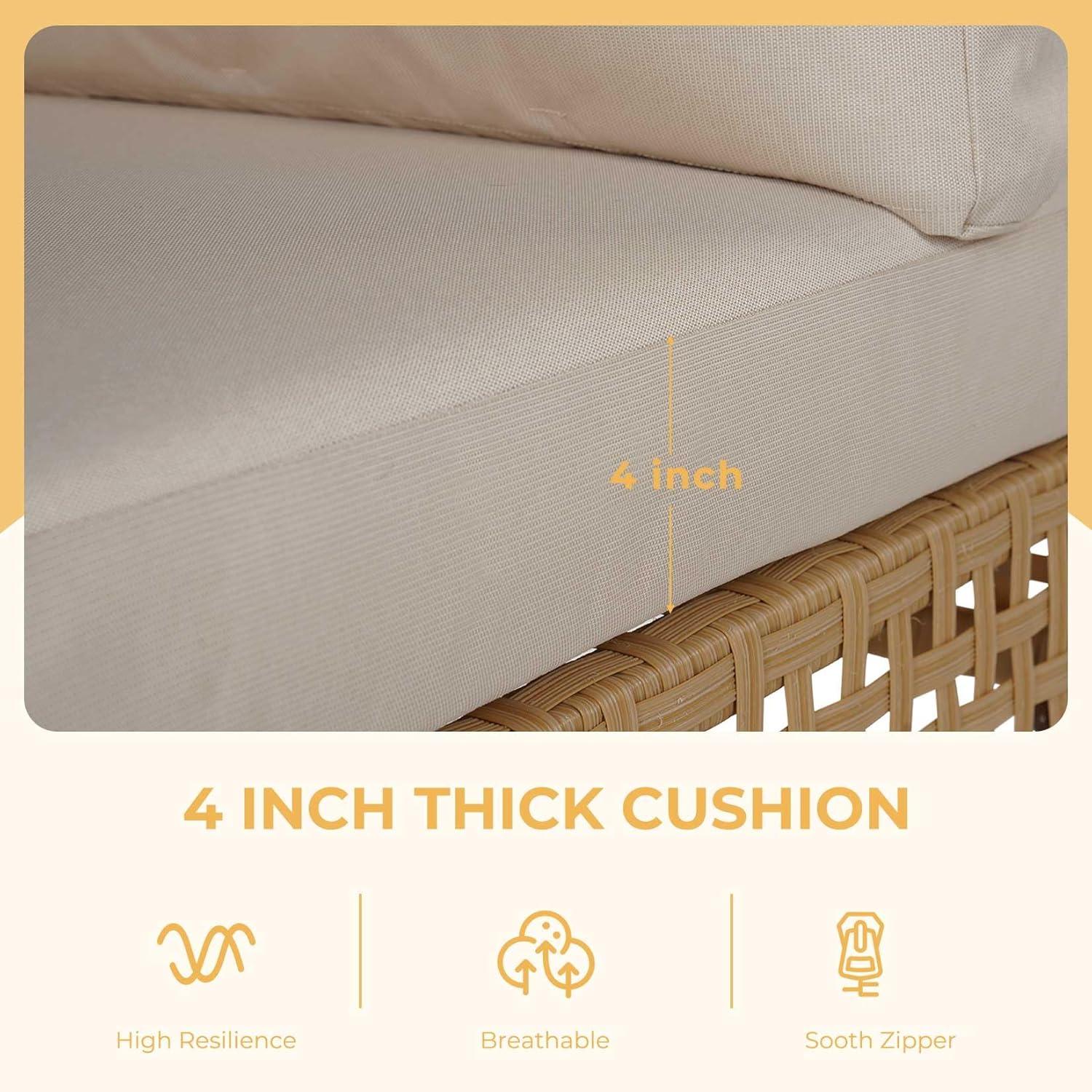 GRANDPATIO 7-Piece Wicker Patio Furniture Set