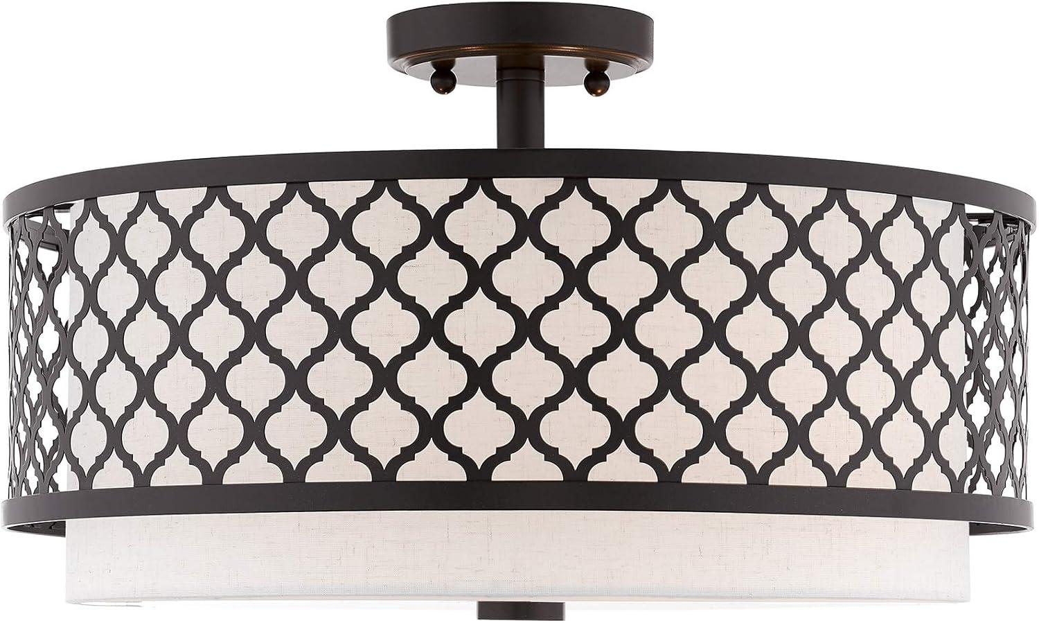 Livex Lighting Arabesque 3 - Light Semi-Flush Mount in  English Bronze