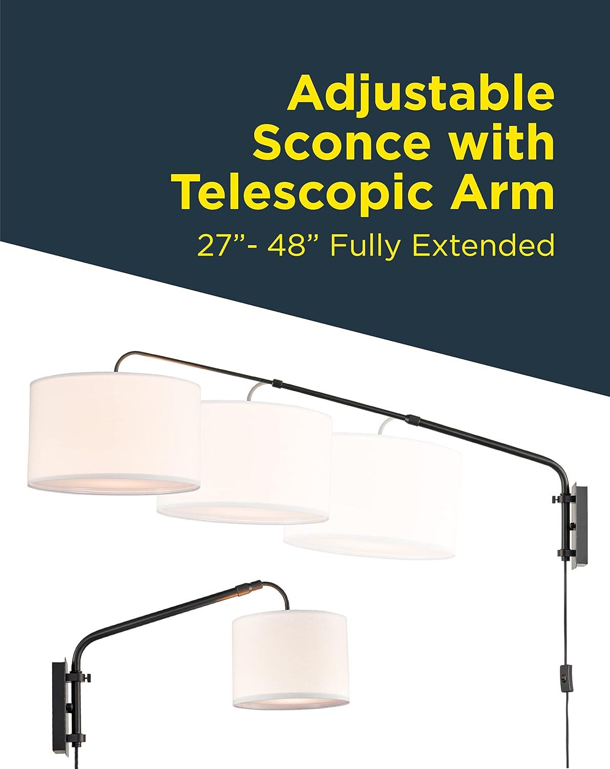 Iron Plug-in Swing Arm Sconce