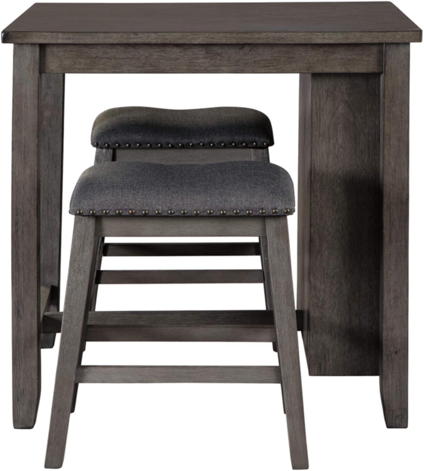 Set of 3 Caitbrook Counter Height Dining Table and Bar Stools Gray - Signature Design by Ashley