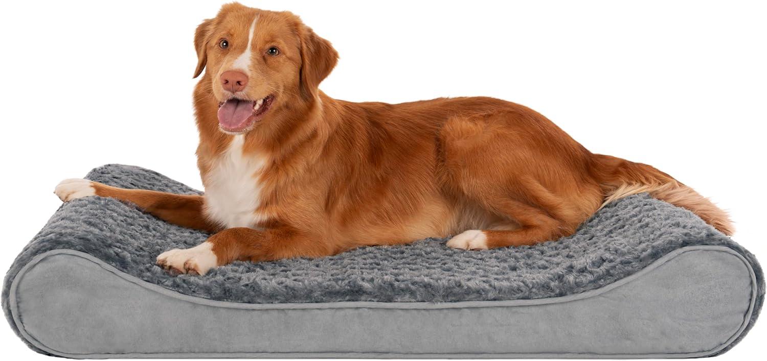 FurHaven Ultra Plush Luxe Lounger Orthopedic Foam Contour Dog Bed