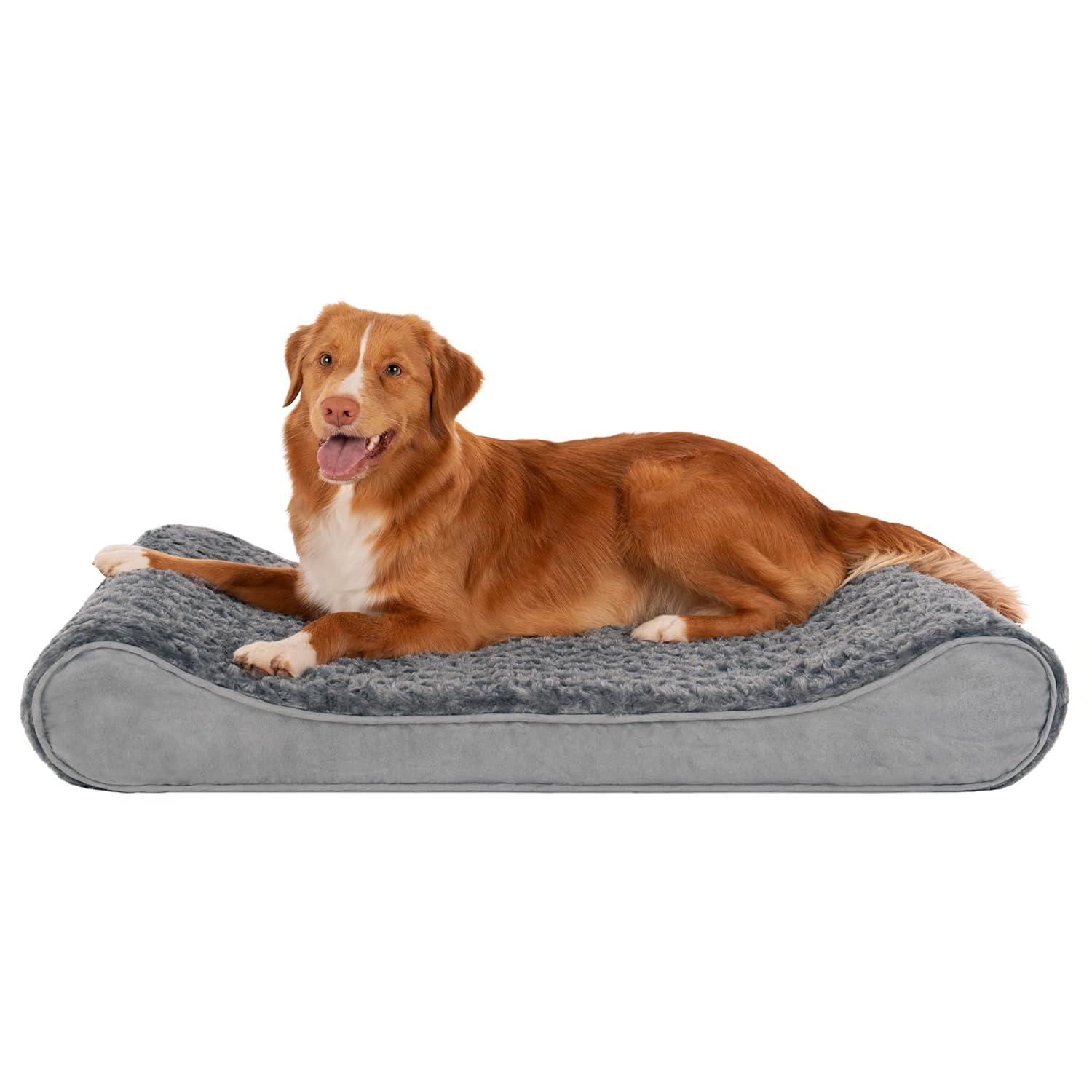 FurHaven Ultra Plush Luxe Lounger Orthopedic Foam Contour Dog Bed