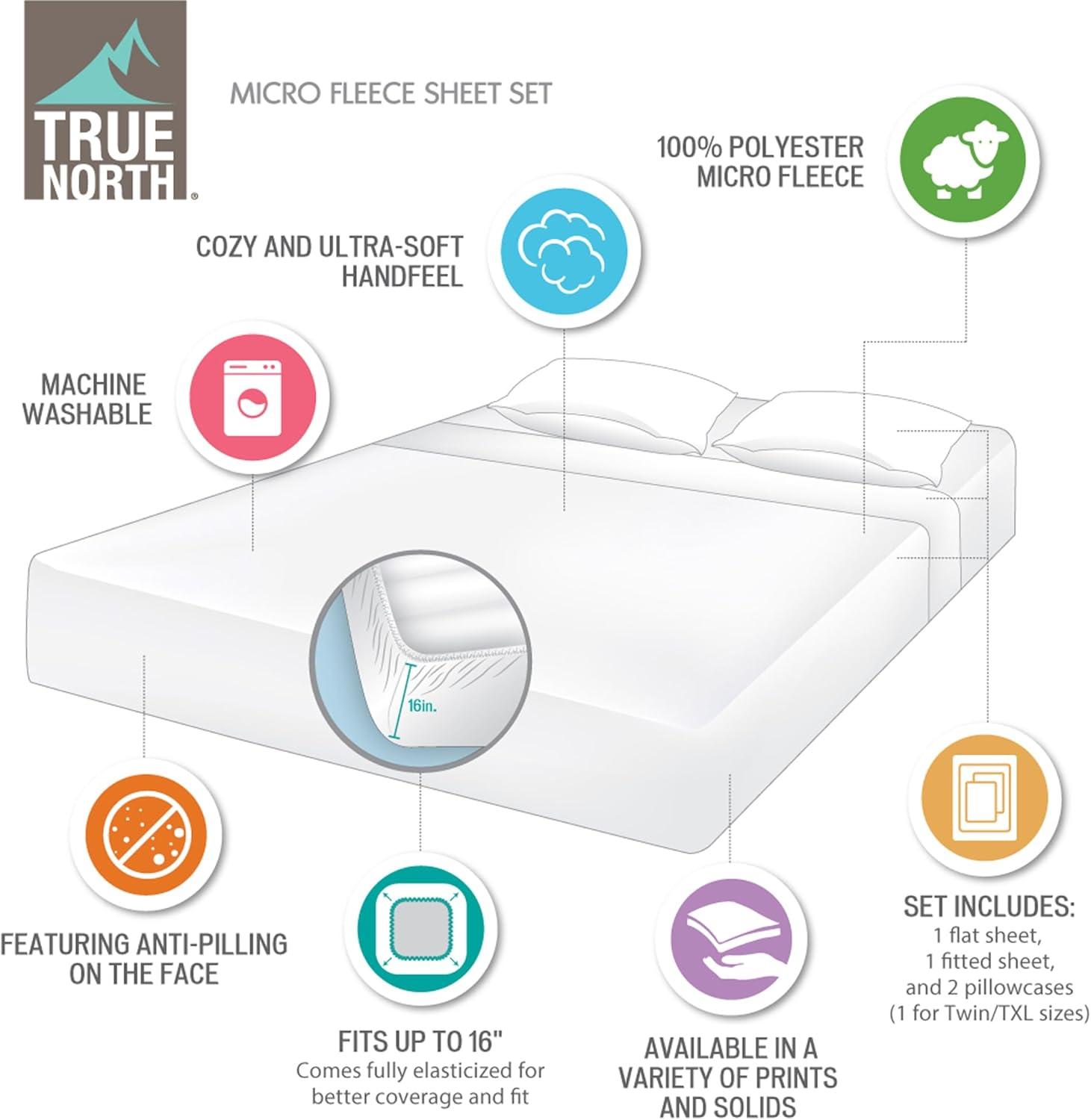 Micro Fleece Sheet Set - True North by Sleep Philosophy