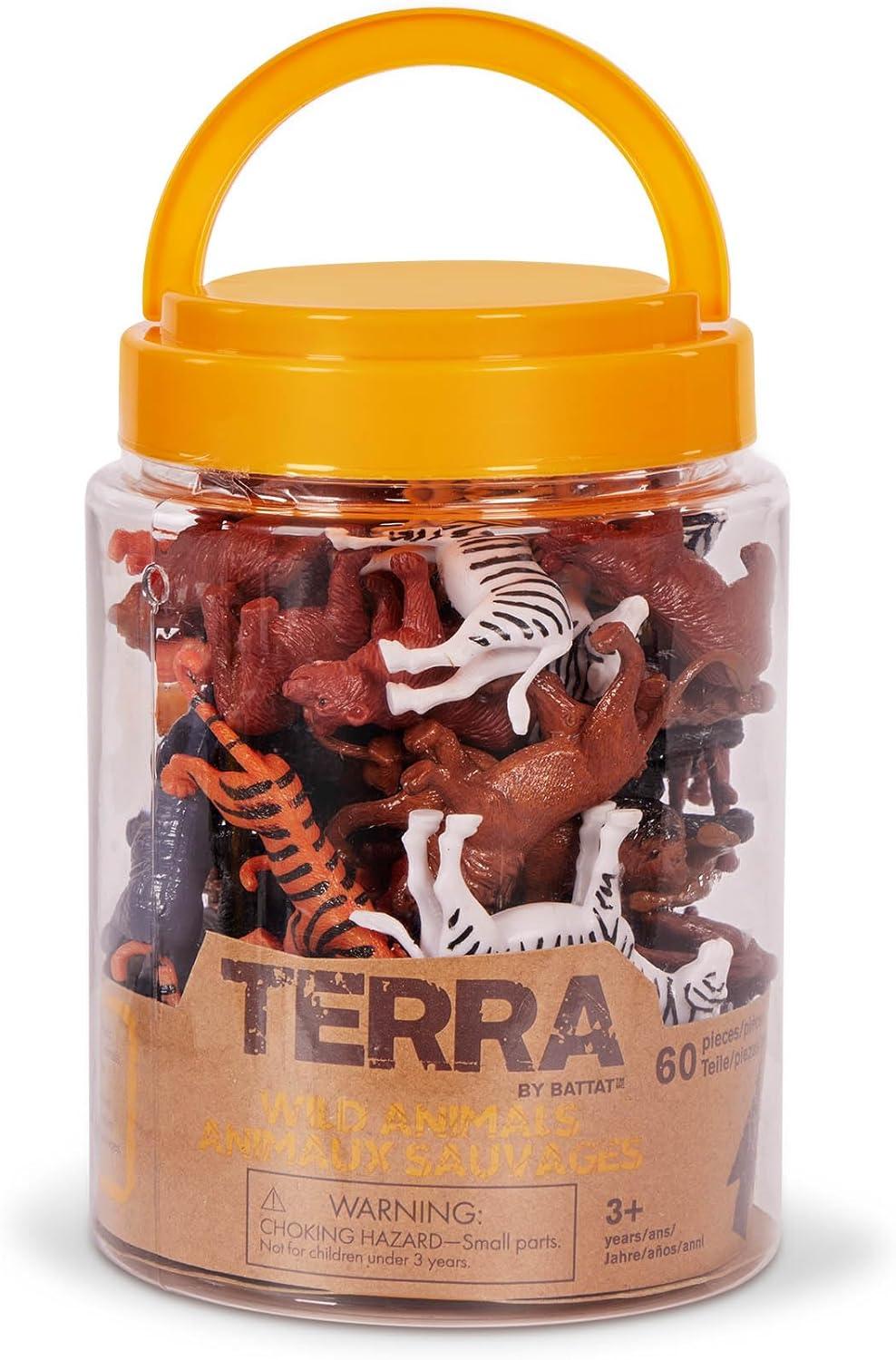 Terra Wild Animal Figures, 60-Piece Set