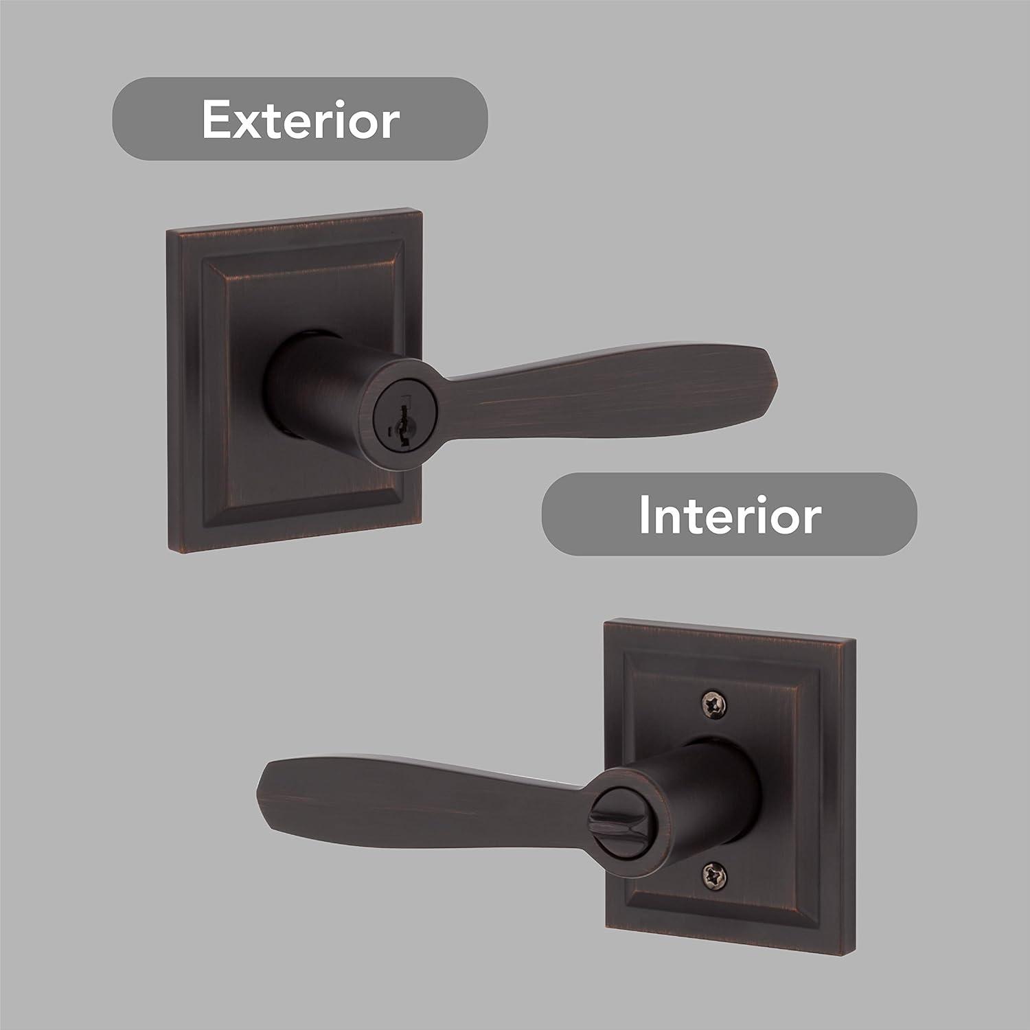 Baldwin Torrey Low Profile Rose Keyed Entry Lever Featuring Smartkey in VB