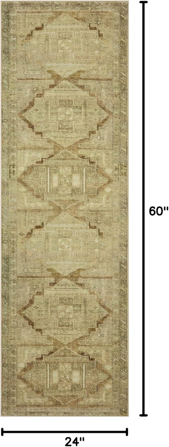 Sinclair II Rug by Magnolia Home by Joanna Gaines x Loloi - Khaki and Tobacco / 2' x 5'