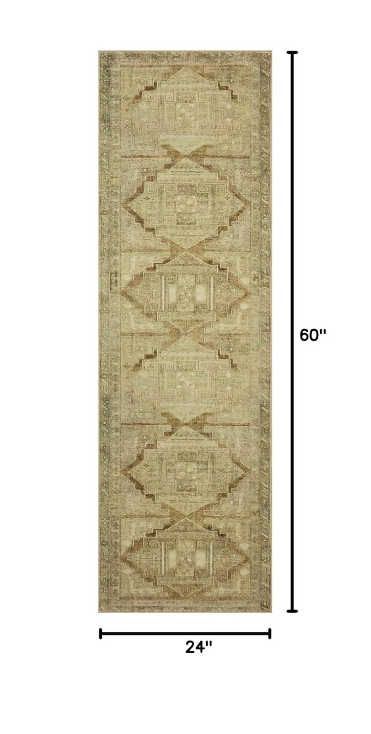 Sinclair II Rug by Magnolia Home by Joanna Gaines x Loloi - Khaki and Tobacco / 2' x 5'