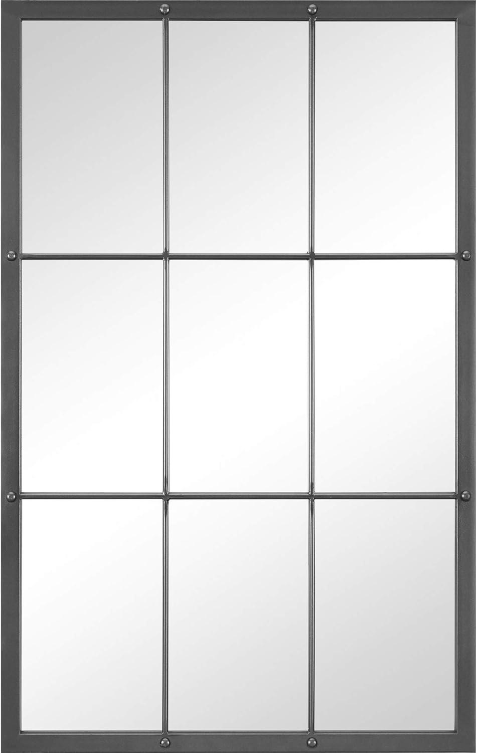 FirsTime & Co. Dark Silver Homestead Manor Wall Mirror, Farmhouse, Rectangular, 24 x 1 x 38 in