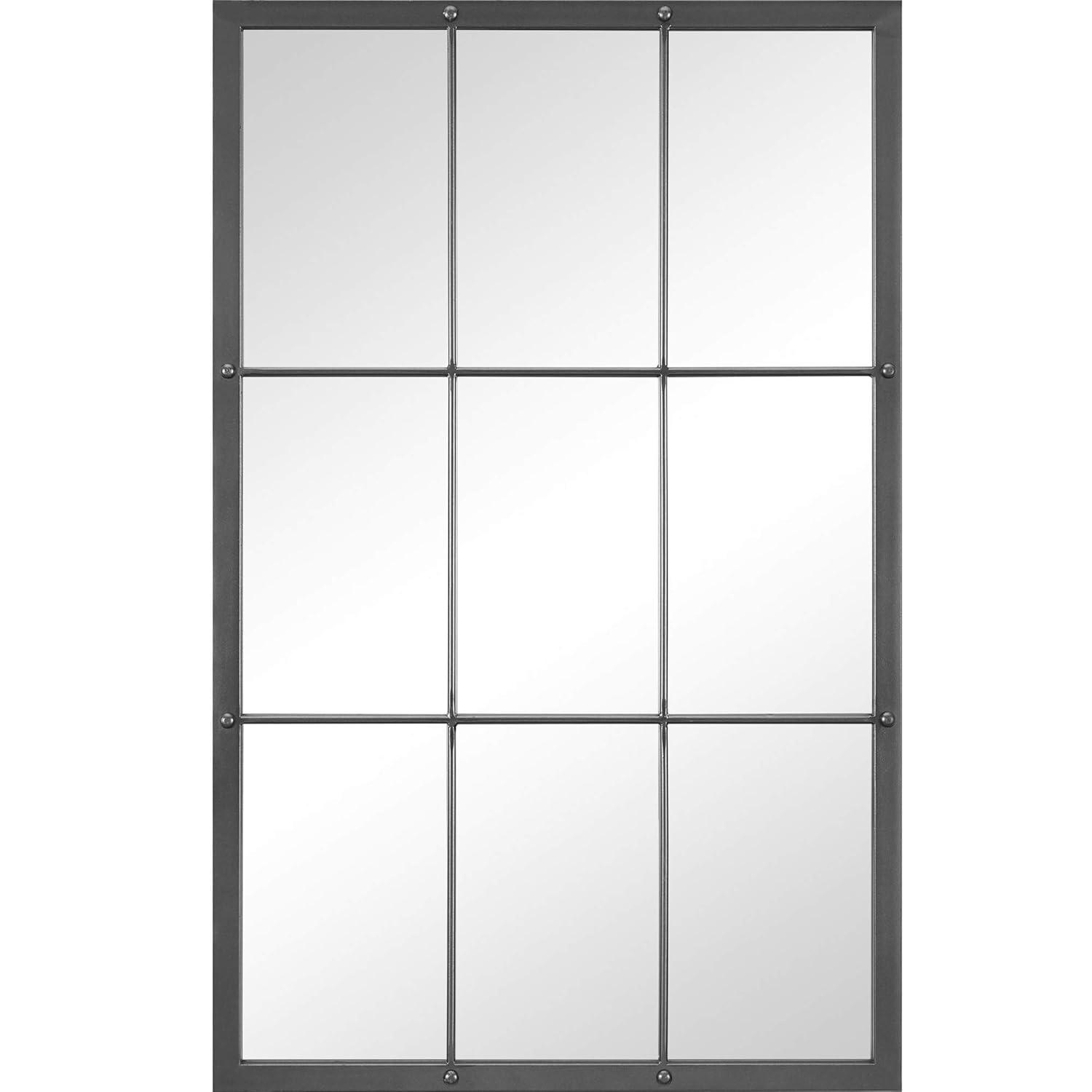 FirsTime & Co. Dark Silver Homestead Manor Wall Mirror, Farmhouse, Rectangular, 24 x 1 x 38 in